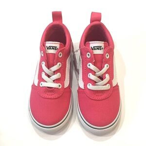 Vans Shoes Girls Size 2 Old Skool Blushing Pink White Classic Skate Sneakers